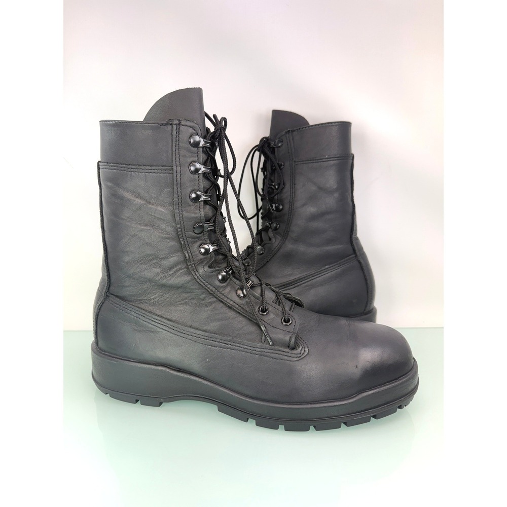Belleville Sz 12 Black Leather Combat Lace Up Grunge Utility Streetwear Goth
